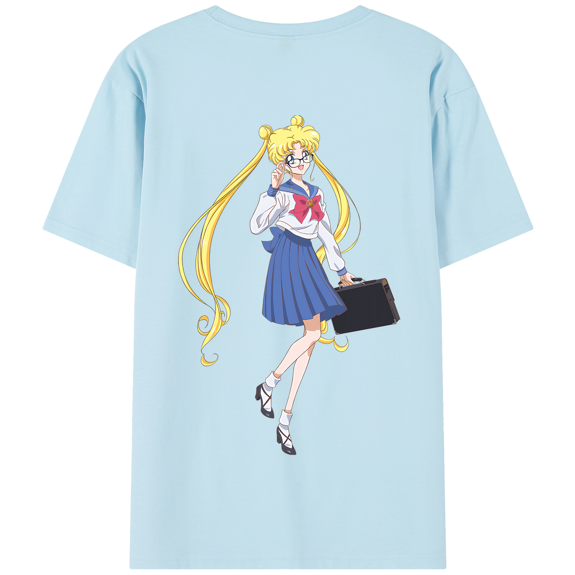 （画像用） 美少女戦士セーラームーン 愛野 美奈子 あいの みなこ Sailor Moon Aino Minako 綿100％半袖Tシャツ（背面プリント）